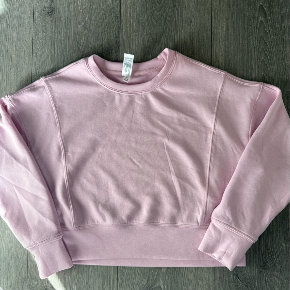 Yogalicious Light Pink Scuba Crewneck Top SIZE‎ L